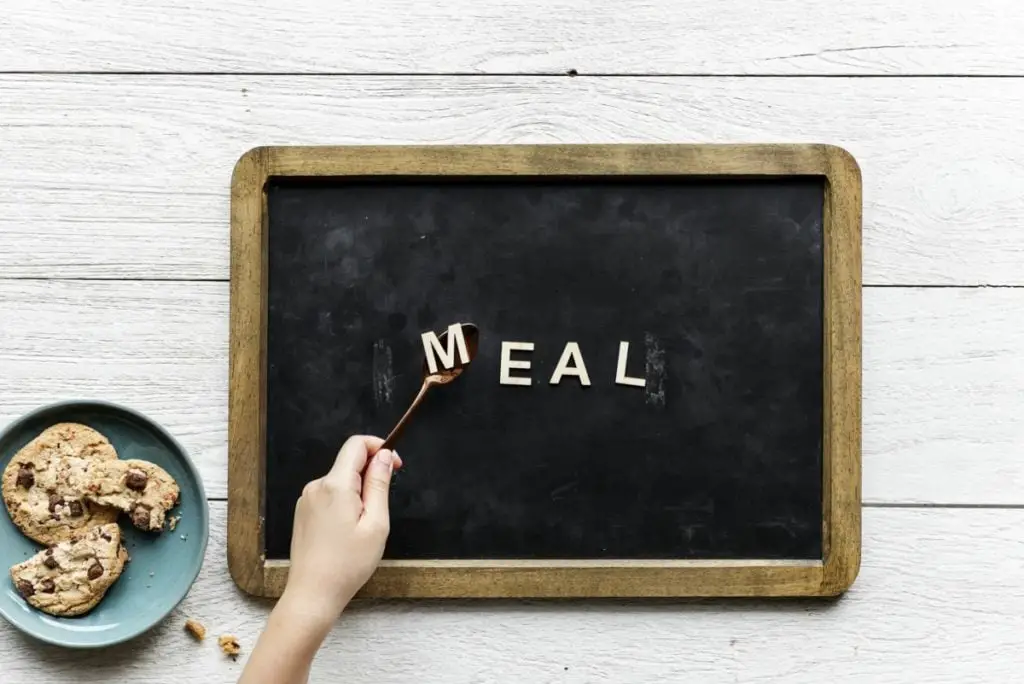Chalk Board with Meal