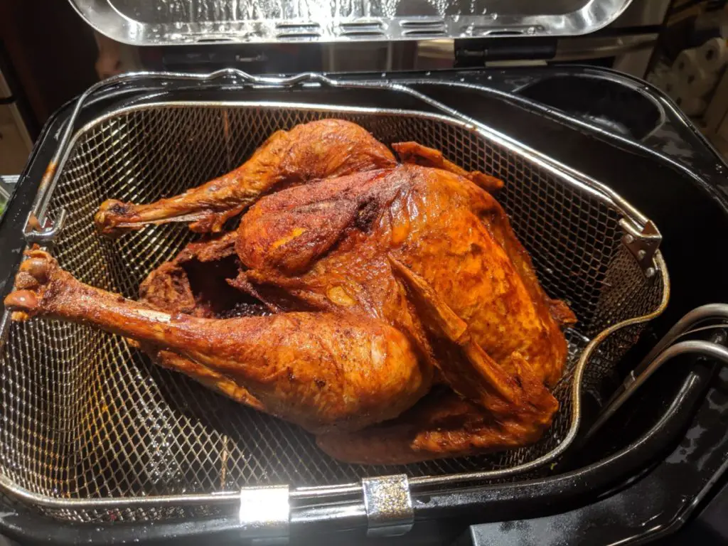 Deep Fried Turkey in Electric Turkey Fryer